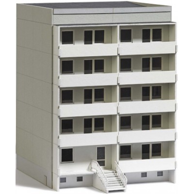 Plattenbau WBS 70 Gebäude, Bausatz 5-stöckiges Gebäude, Größe: 198 x 140 x 196 mm