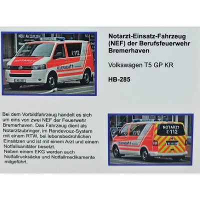 VW T5 GP - NEF - Notarzt Feuerwehr Bremerhaven