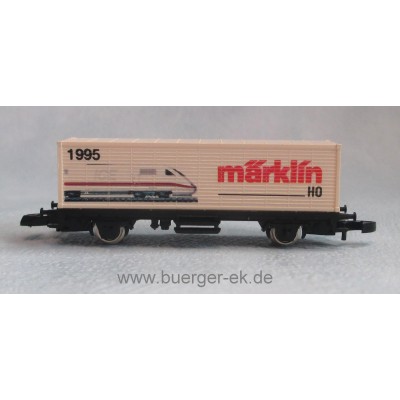 Märklin Jahreswechsel 1994/1995 Elektrische Miniatur-Tischbahn 1935 Krokodil / ICE 1995, (Containerwagen 8617 in spez. Verpackung)