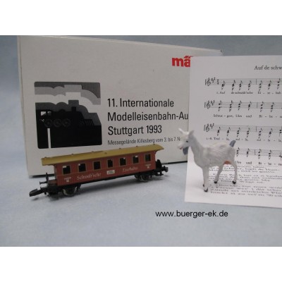 Modelleisenbahn-Ausstellung 11.Internationale Stuttgart 1993 mit Ziegenbock!, (Spezielle Verpackung mit Widmung von Geschäftsführer Topp),